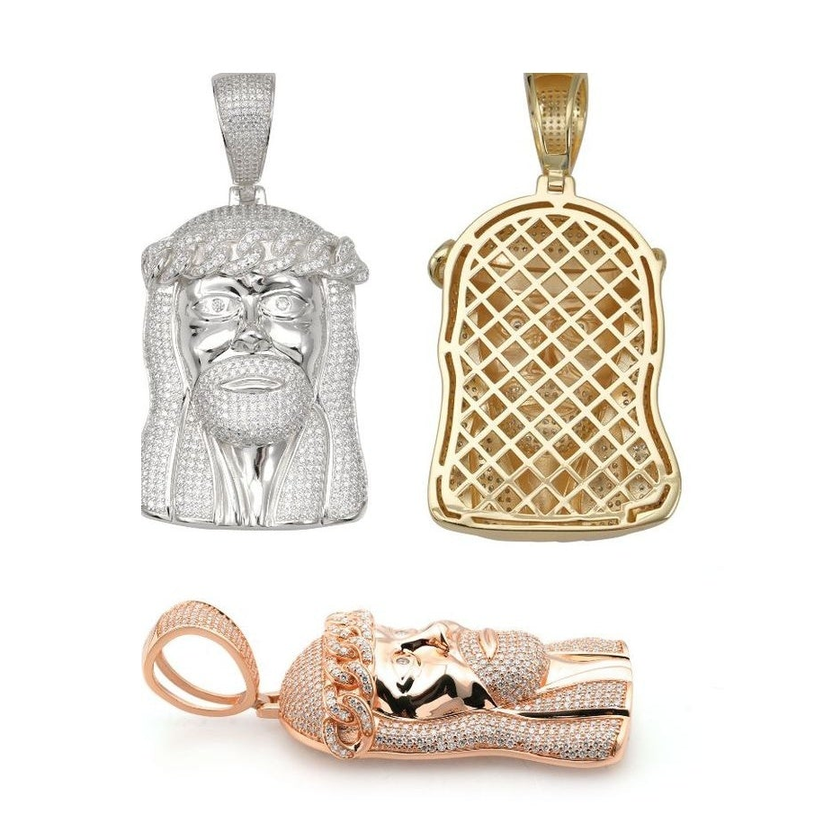 Hip-hop Moissanite Pendant S925 Silver Faith Series