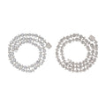 Tennis Chain, S925 Silver Moissanite, Round/Star