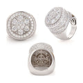 Flower Ring, 925 Silver, D Color Moissanite