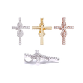 S925 8-Cross Moissanite Pendant Hip-Hop Wholesale