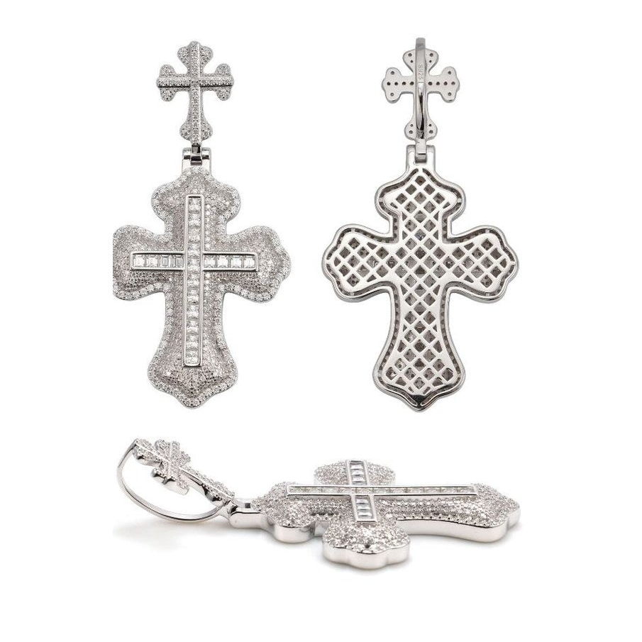 2025 S925 Moissanite Cross Pendant, Street Style Punk