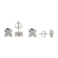 S925 Flower Stud Earrings, Hip-Hop Moissanite
