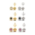 Euro Popular 4-Prong Round Moissanite Studs S925 Silver