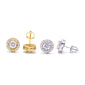 S925 Moissanite Round Stud Earrings