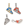 S925 Silver Shoe-shaped Pendant w/ Moissanite