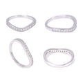 Moissanite Ring Women, S925 Silver, Stackable