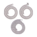 Cuban Chain 10mm, S925 Silver, Moissanite, Double Row