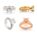 S925 5ct Round Moissanite Ring, Side Stones