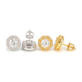 S925 Silver 10mm Moissanite Stud Earrings