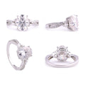 3ct Oval Moissanite Ring, S925 Silver
