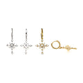 S925 Moissanite Cross Ear Cuff Unisex
