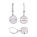 S925 Silver Hollow Round Moissanite Earrings Hip-hop