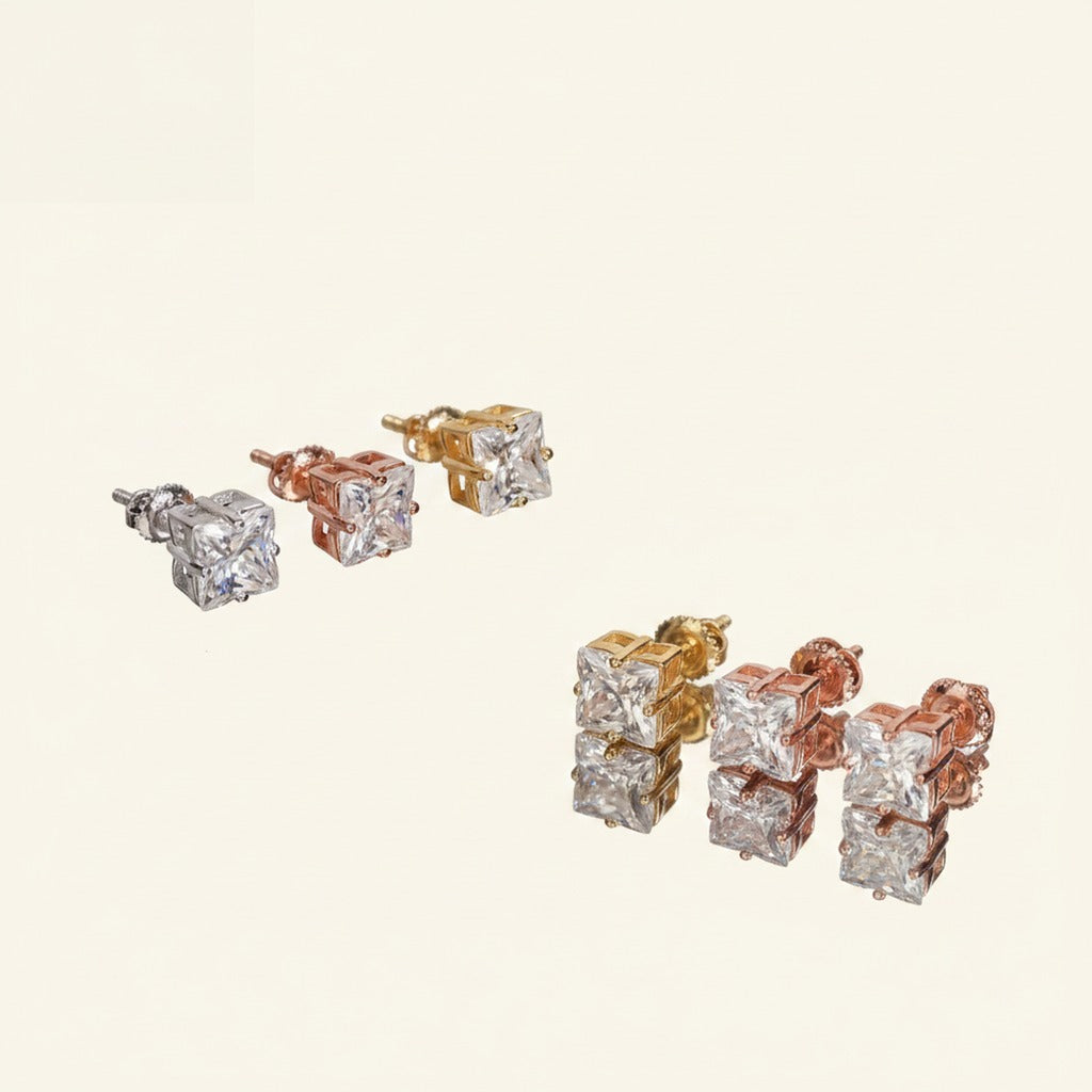 Clover 6.0mm Moissanite Stud Earrings