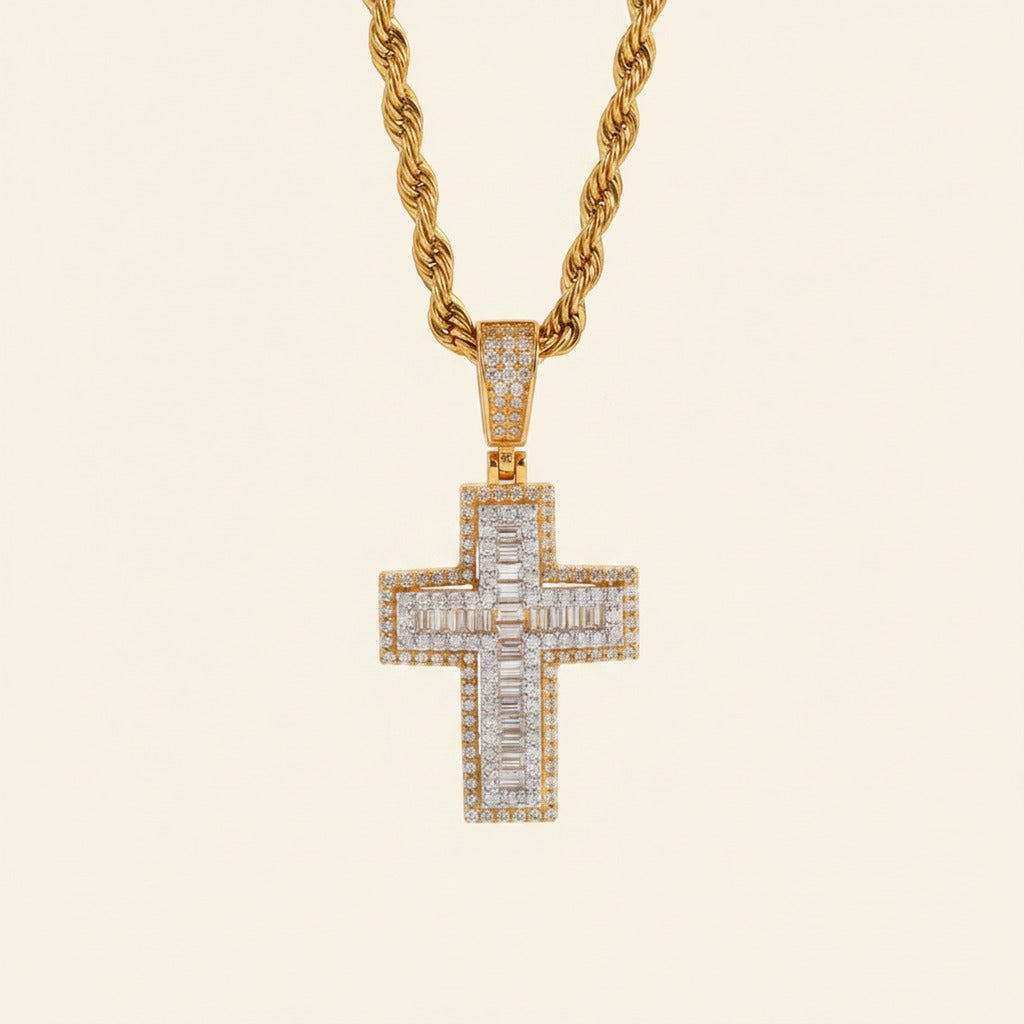 Cross 2.0mm Moissanite Pendant