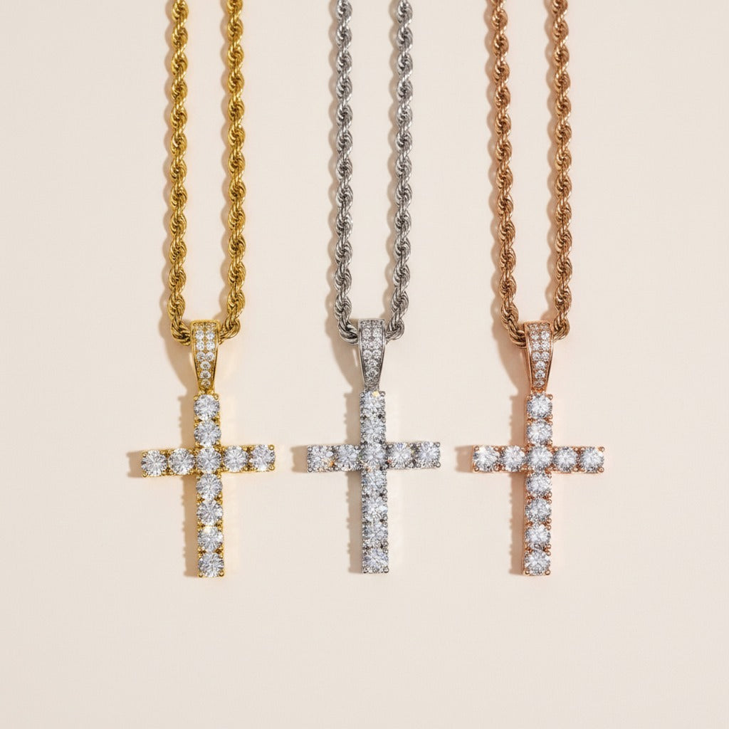 Cross Moissanite Pendant