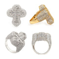 Cross Ring S925 Silver Moissanite w/ GRA Certificate