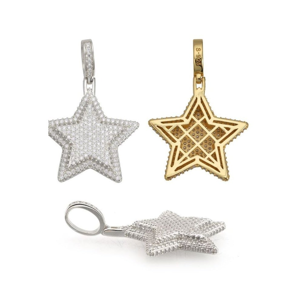 Star Pendant, S925, Moissanite, Couple Style