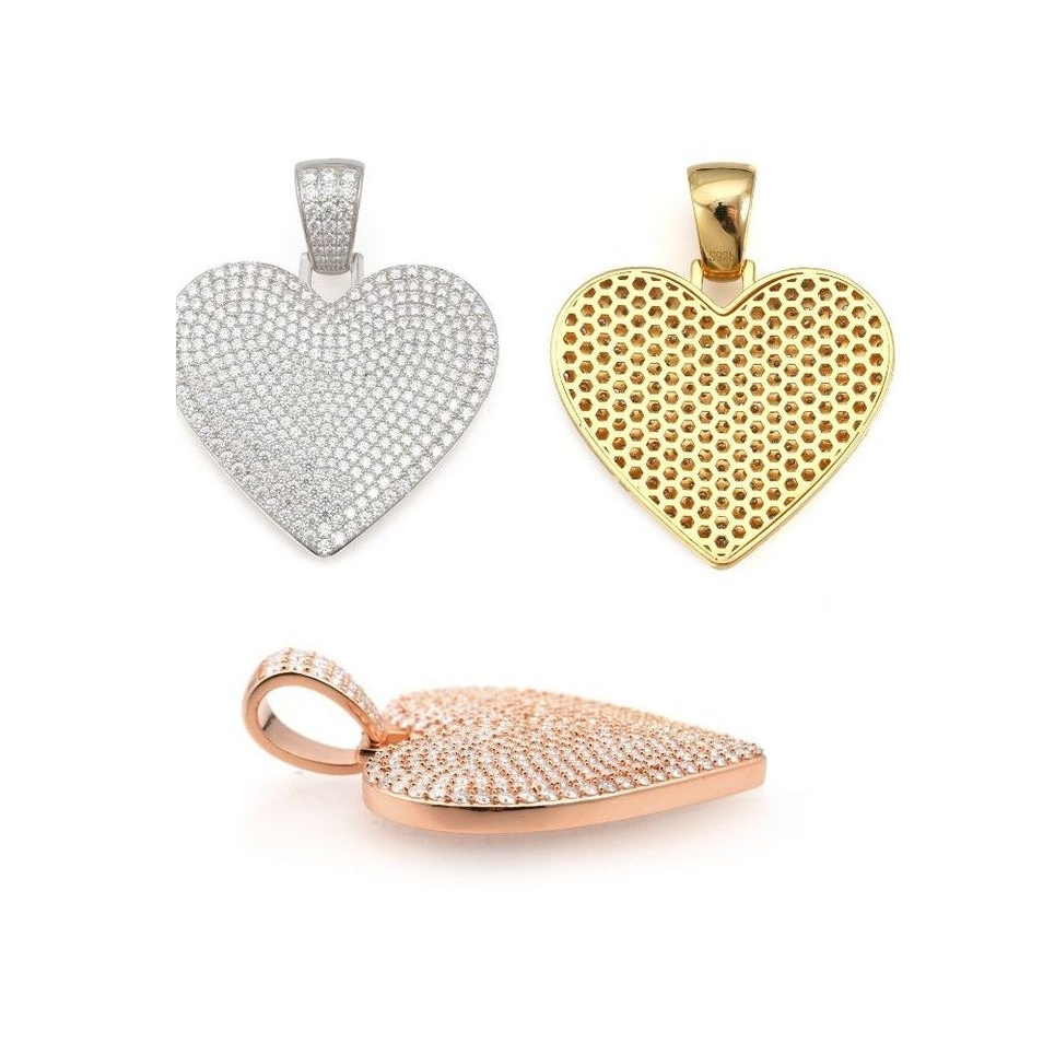 Heart Pendant, S925, Moissanite, Couple Style