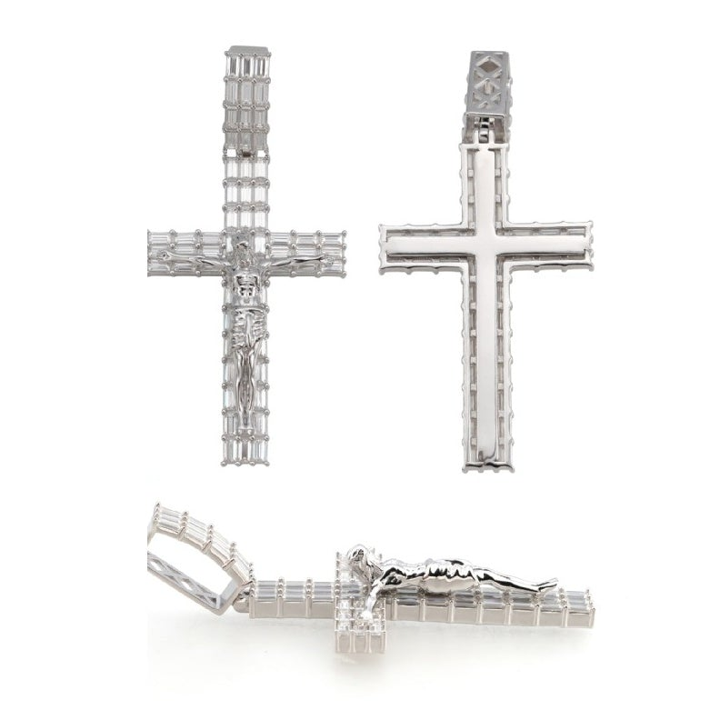 Cross Pendant, S925, Moissanite, Faith Style