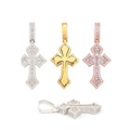 S925 Cross Pendant Moissanite Full Pave 8mm Tennis Chain
