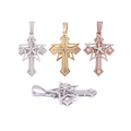 Cross Pendant, S925 Silver, Moissanite, Hip-Hop Unisex