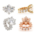 S925 20ct Moissanite Ring, Eight-Heart Design