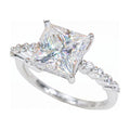 4ct Princess Square Moissanite Couple Ring S925