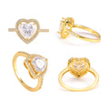 S925 Heart Moissanite Ring 2ct D Color Proposal