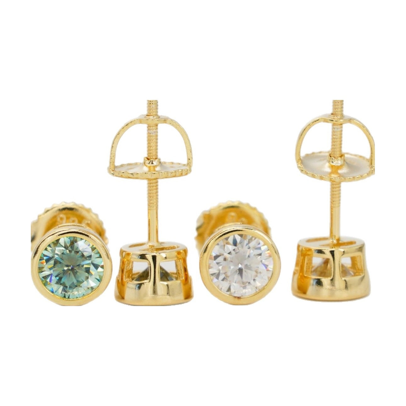 S925 D Color Moissanite Stud Earrings, 8H8A, GRA Certificate