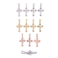 S925 Silver Moissanite Cross Pendant