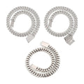 S925 15mm Triple Row Moissanite Cuban Chain