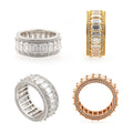S925 Emerald-Cut Moissanite Ring, Intellectual
