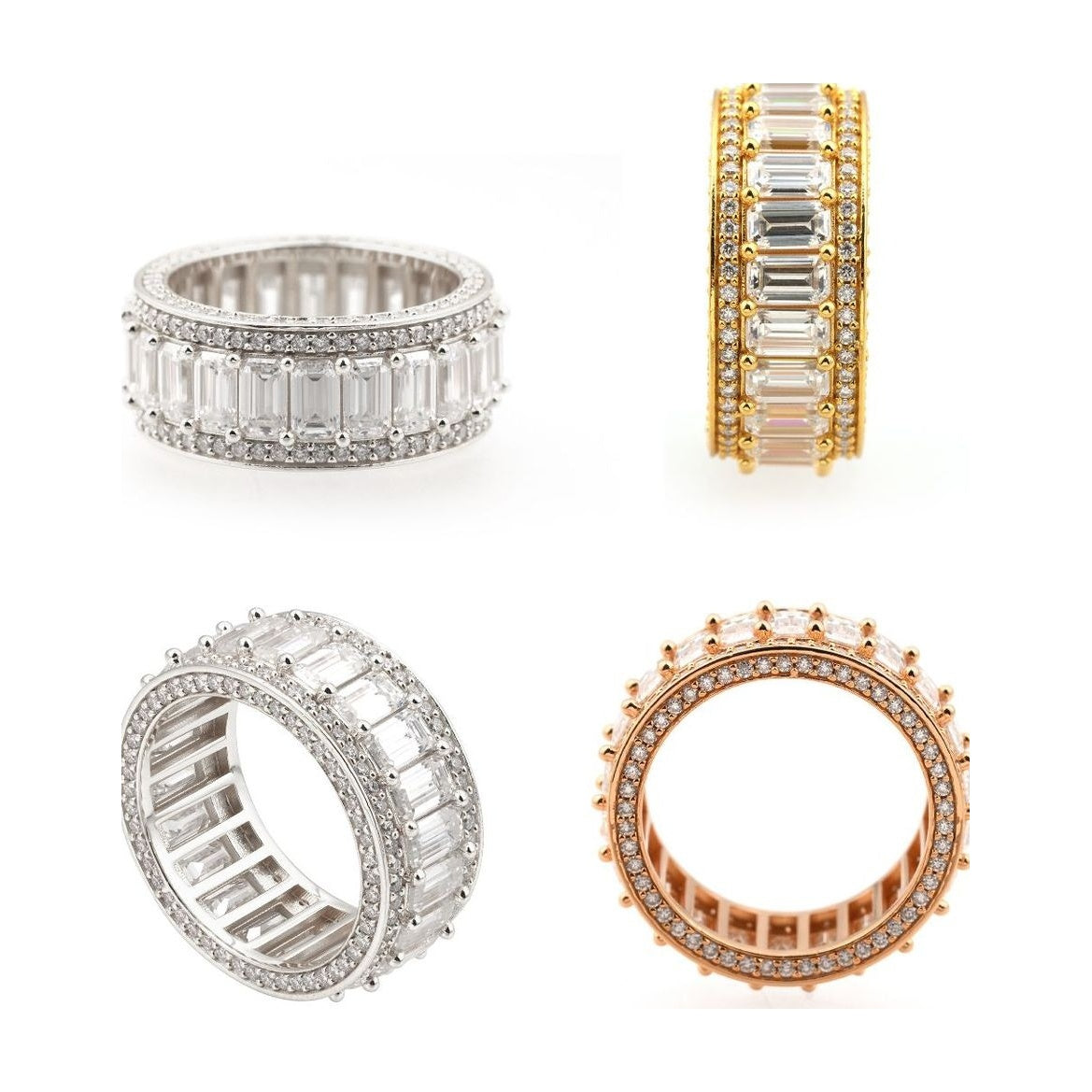 S925 Emerald-Cut Moissanite Ring, Intellectual