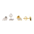 S925 Emerald Cut Moissanite Stud Earring
