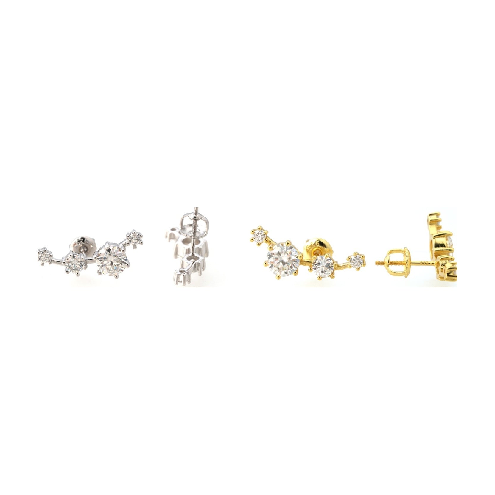 S925 6.0mm Moissanite Stud High Fire Value