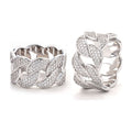 S925 3-Row Crescent Moissanite Ring, Hip-Hop, Unisex