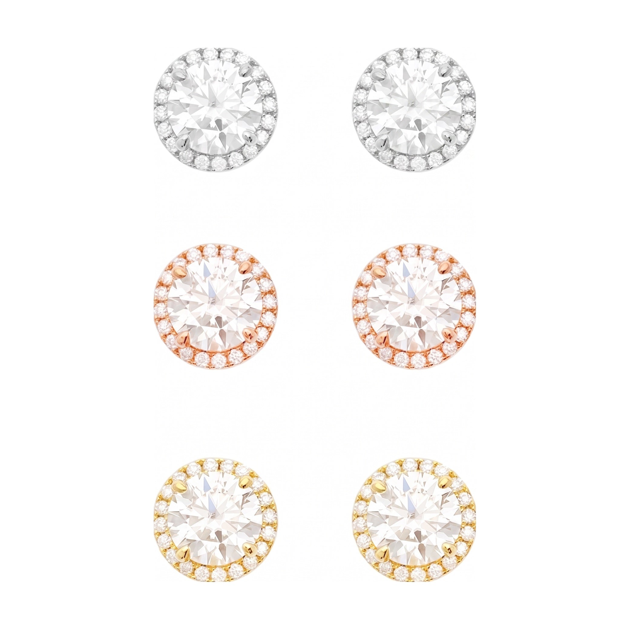 S925 Silver 2ct Moissanite Stud Earrings