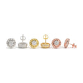 Round Moissanite Studs, S925 Silver