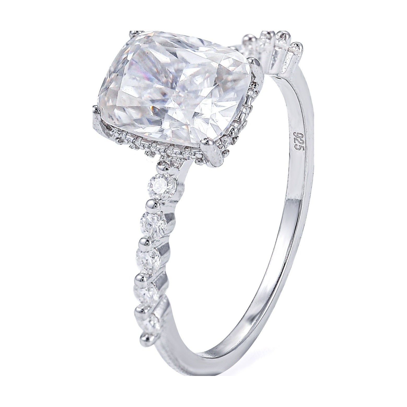 3ct Radiant Cut Moissanite S925 Ring Women Luxury