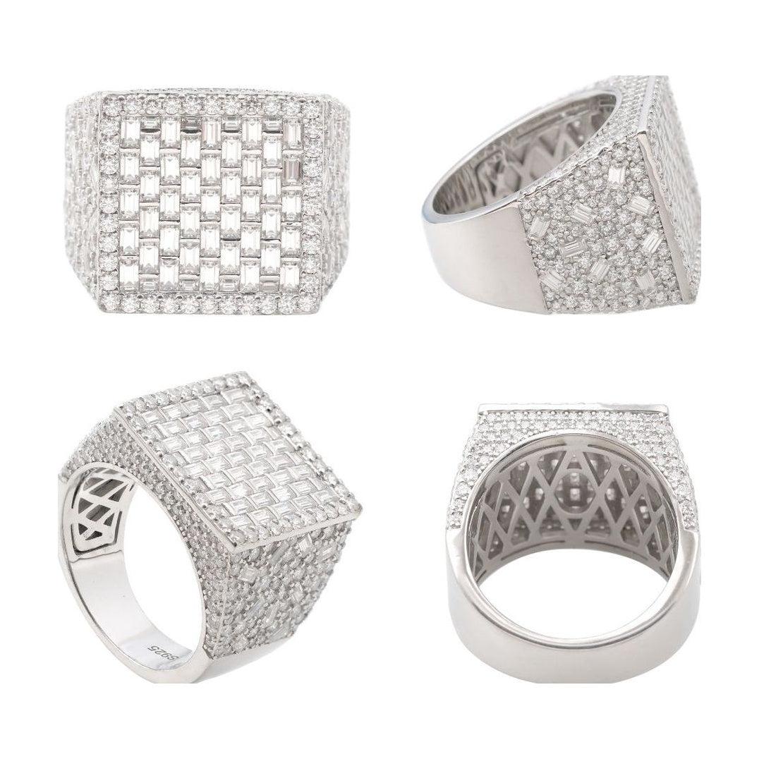 2026 ring, S925 silver, moissanite, hip-hop trendy design
