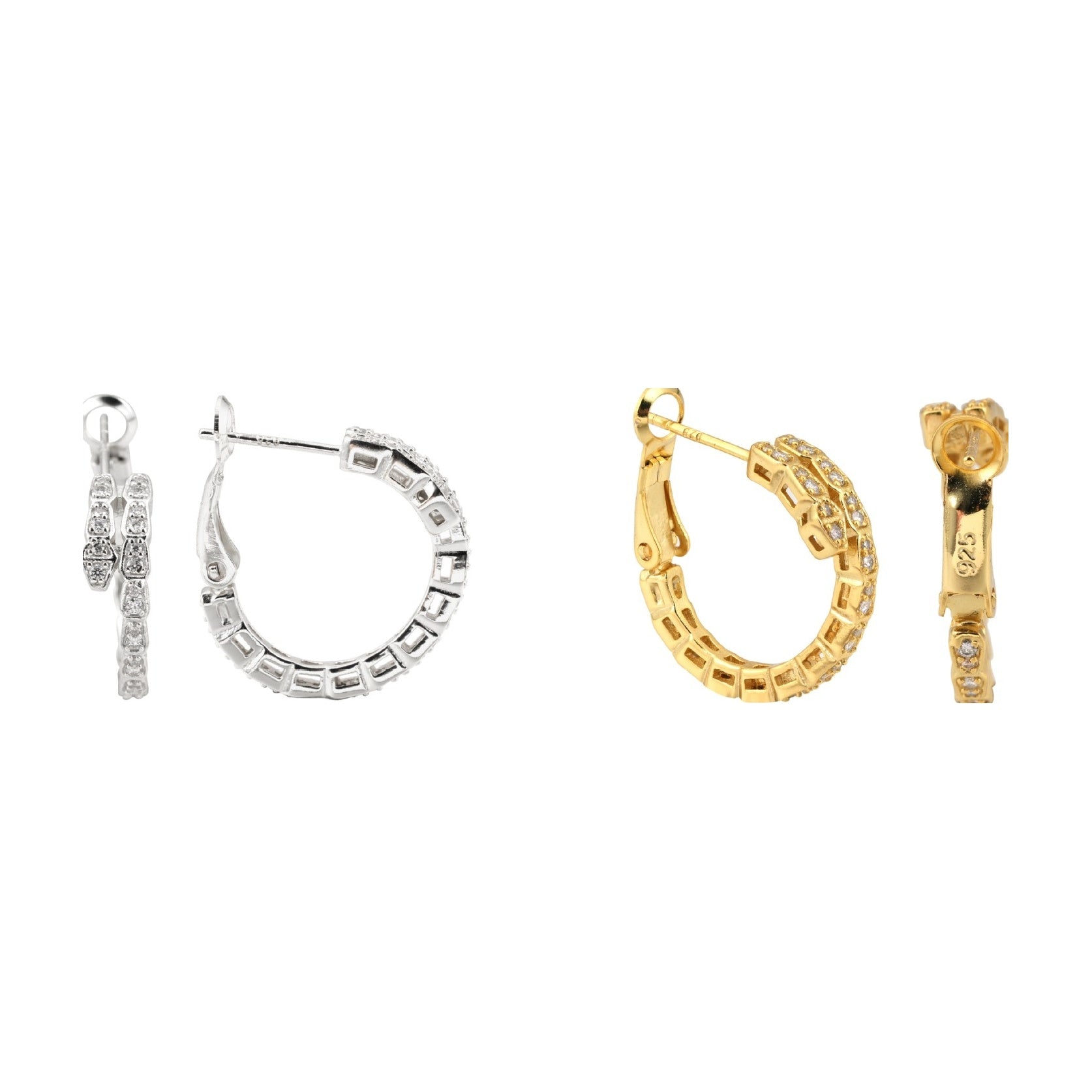 Snake Ear Cuff, S925, Moissanite, Premium