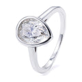 S925 2ct Teardrop Moissanite Proposal Ring