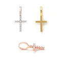 S925 Moissanite Small Cross Pendant