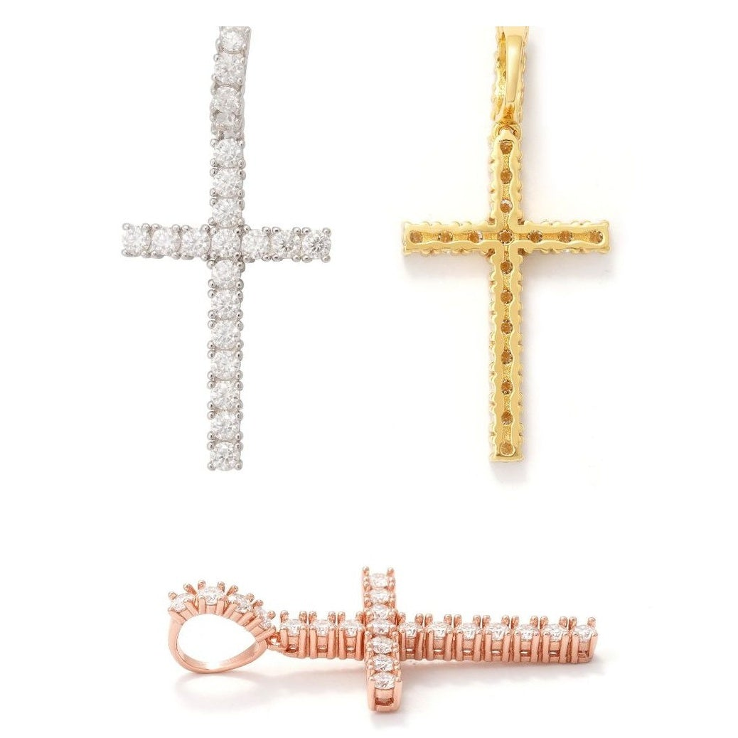 S925 Moissanite Cross Pendant
