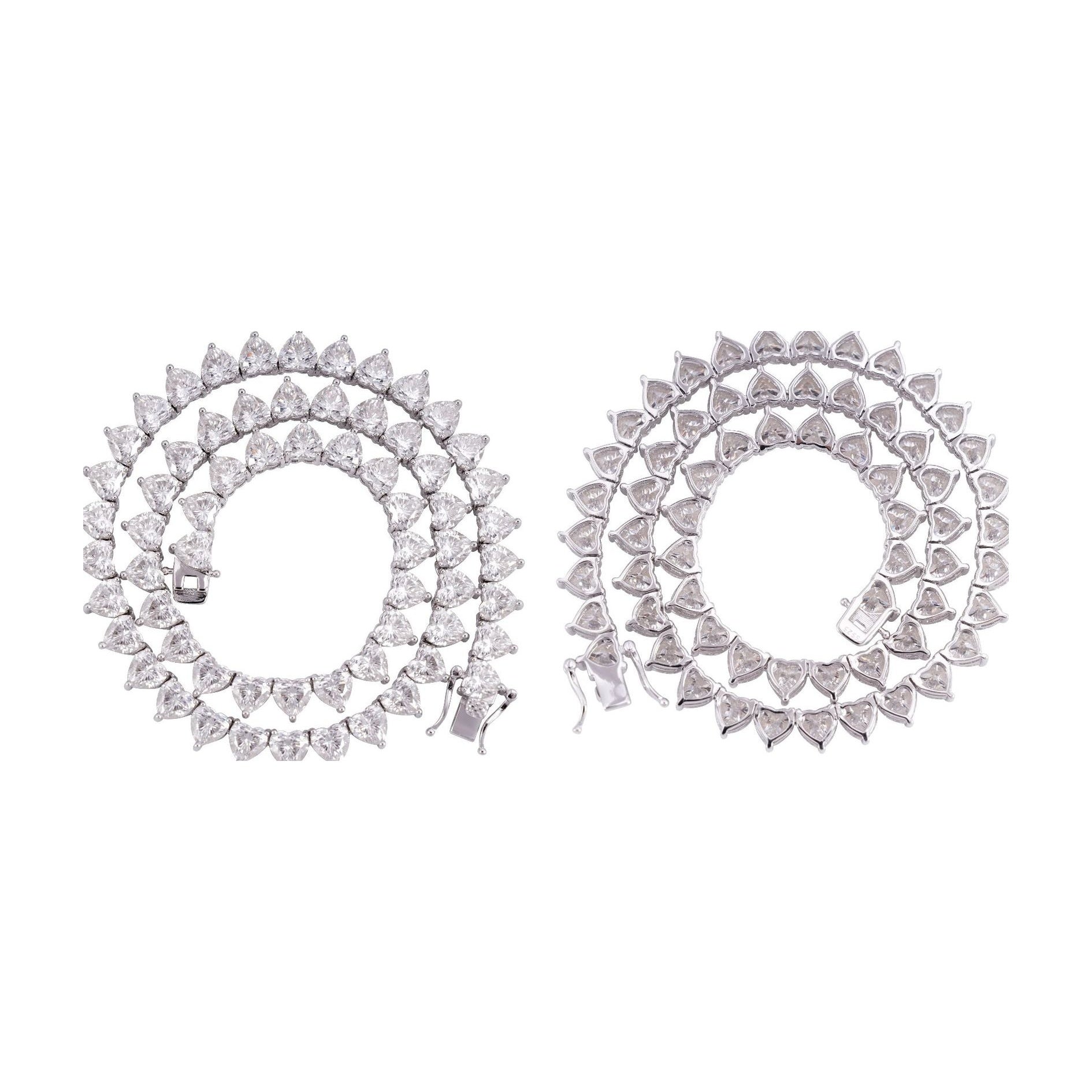 Heart Moissanite Tennis Chain S925 6×6mm with GRA