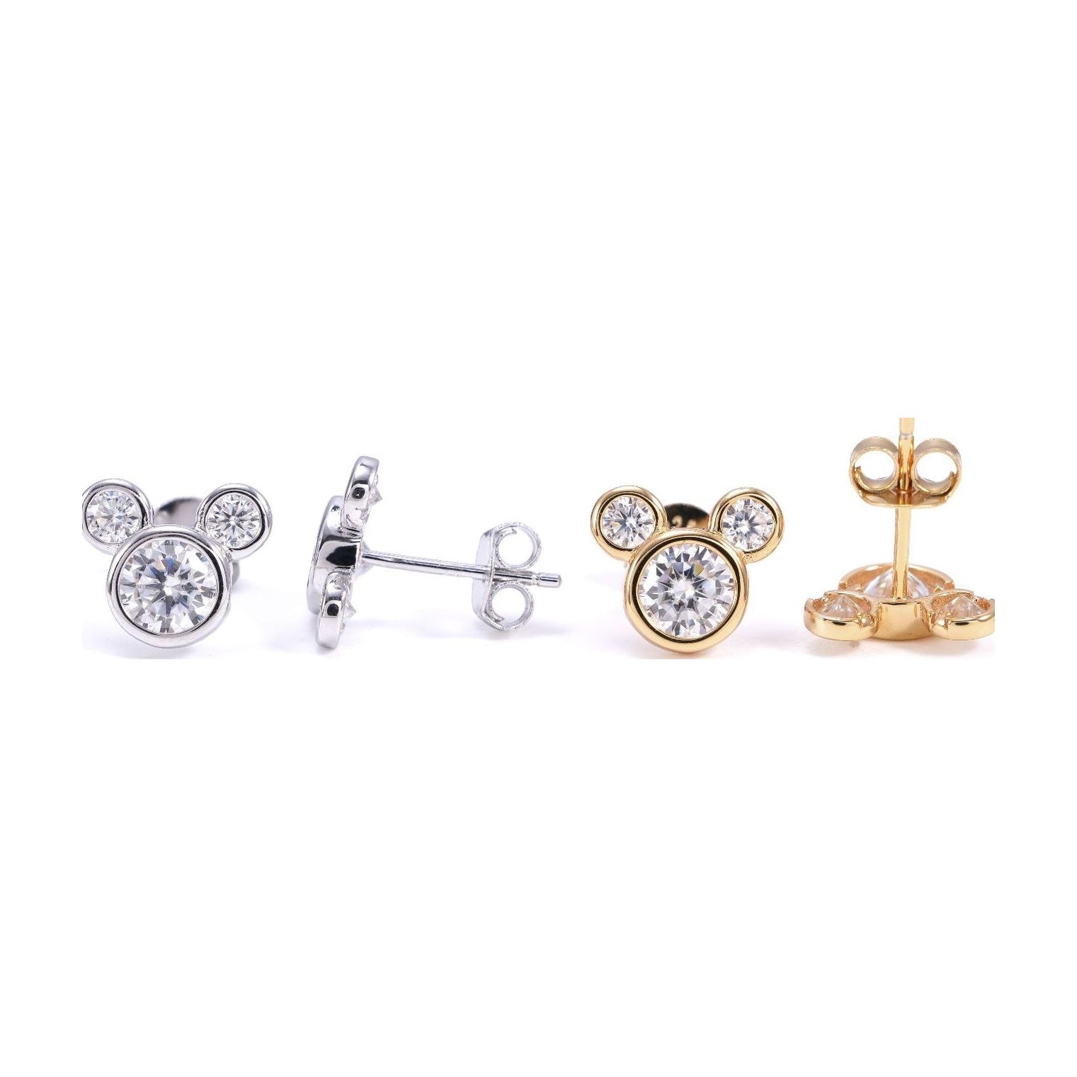 S925 Moissanite Mouse Stud Earrings