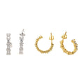 S925 Princess/Round Moissanite Half Ear Cuff