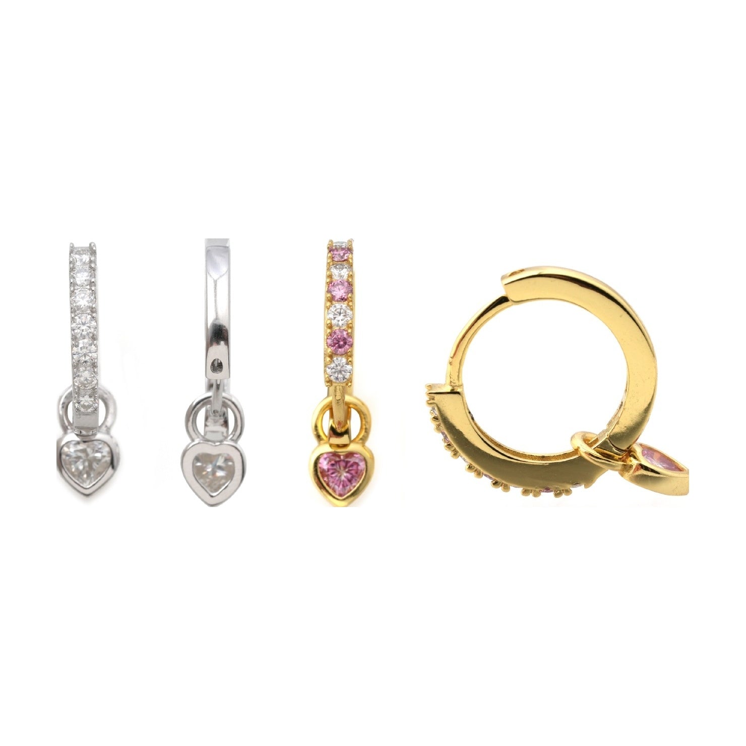 S925 Moissanite Hepburn Heart Ear Cuff