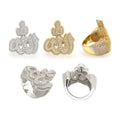 S925 Silver Half-set Fire Ring w/ Moissanite