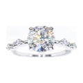S925 Moissanite Ring 3ct Round 8H8A Hip-Hop Unisex